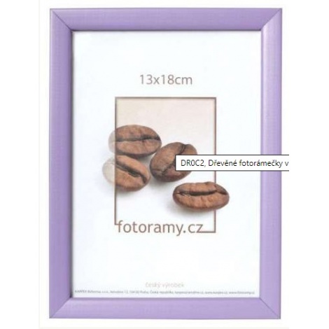 Dřevěný fotorámeček DR0C2 21x29,7 A4 fialový
