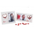Svatební dřevěný fotorámeček s aplikací SWEET KISSES 10x15cm