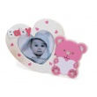 Dětský fotorámeček BABY BEAR´s HEART růžový