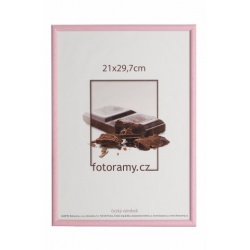 Dřevěný fotorámeček DR0C7K 21x29,7 A4 C7 růžový