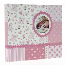 Dětské fotoalbum 10x15/200 BABY6G s popisem růžové