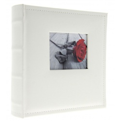 Koženkové fotoalbum 10x15/500 foto WHITE window