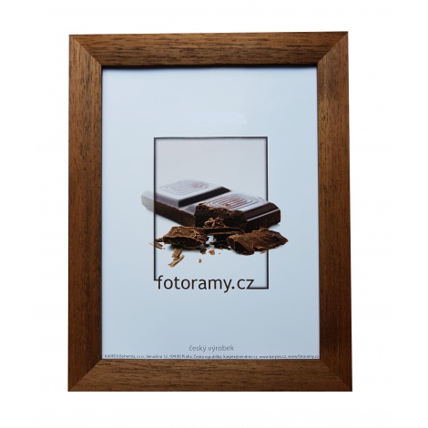 Dřevěný fotorámeček DR009K 13x18 02 tm.hnědý