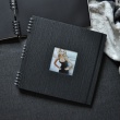 Spirálové fotoalbum na růžky 30x30/40s. CANVAS černé