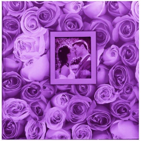 Fotoalbum na růžky 30x30/100s. ANYWHERE ROSES fialové