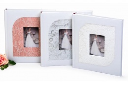 Svatební fotoalbum na růžky JUST MARRIED bílé