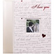 Svatební fotoalbum na růžky 29x32/60s. MODERN LOVE stříbrný text
