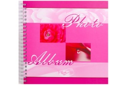 Spirálové fotoalbum na růžky SUMMER BREEZE  40 stran 30x30 růžové