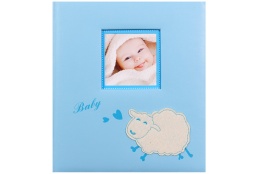 Dětské fotoalbum na růžky BABY SHEEP modré