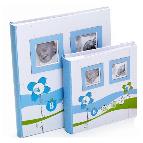 Dětské fotoalbum na růžky LUCKY BABY 29x32/60  modré