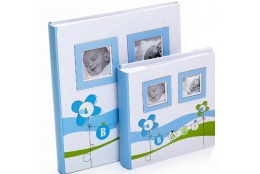 Dětské fotoalbum na růžky LUCKY BABY 29x32/60  modré
