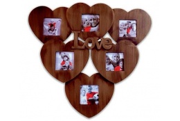 Fotorámeček LOVE na více fotografií 6/10x10 antická zlatá