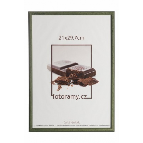 Dřevěný fotorámeček DR0C1K 15x20 C3 tmavě zelený