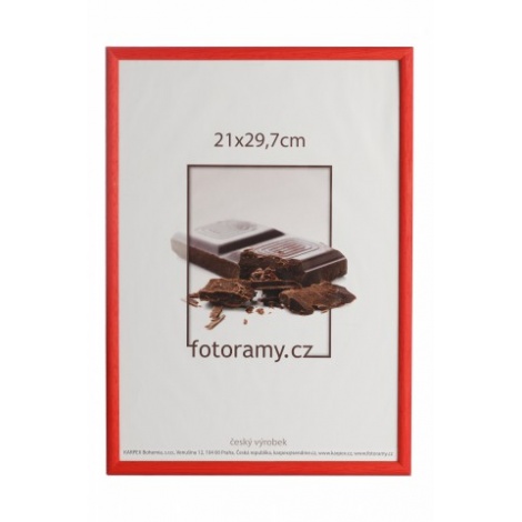 Dřevěný fotorámeček DR0C1K 15x21 C8 červený