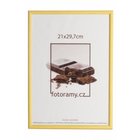 Dřevěný fotorámeček DR0C1K 21x29,7 A4 C12 žlutý