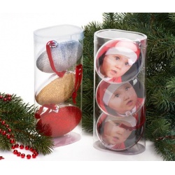 Set tří vánočních ozdom koule průměru 8,7cm