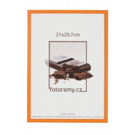 Dřevěný fotorámeček DR0C1K 10x15 C6 oranžový