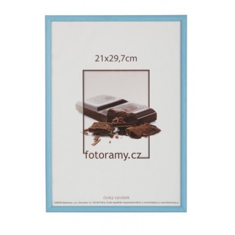 Dřevěný fotorámeček DR0C1K 10x15 C4 světle modrý