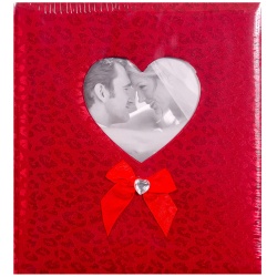 Svatební fotoalbum na růžky HAPPY END 29x32/60s. červené