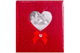 Svatební fotoalbum na růžky HAPPY END 29x32/60s. červené