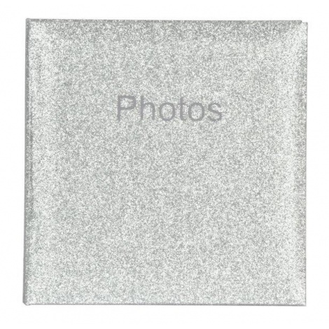 Svatební fotoalbum 10x15/200 Glitter stříbrný