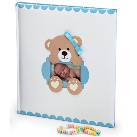 Dětské fotoalbum na růžky  BABY´S LOOP 29x32/60 modré