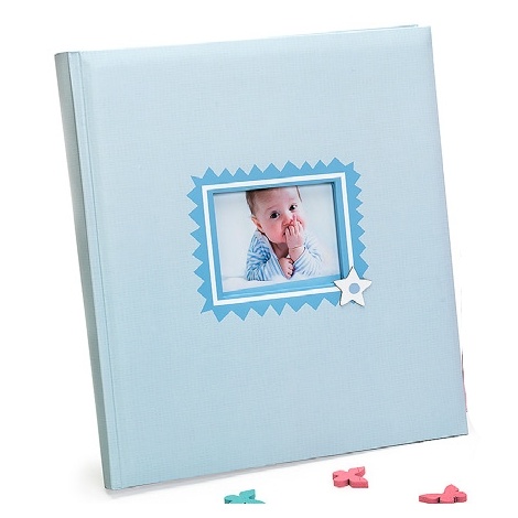 Dětské fotoalbum na růžky  BABY´S LAUGH 29x32/60 modré