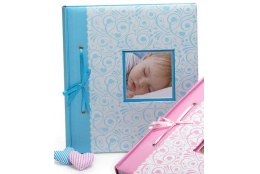 Dětské fotoalbum na růžky  BAMBINO 29x32/60 modré