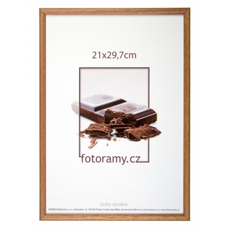 Dřevěný fotorámeček DR001K 13x18 01 světle hnědá