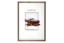 Dřevěný fotorámeček DR001K 21x29,7 (A4) 02 tmavě hnědá