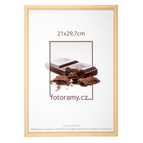 Dřevěný fotorámeček DR001K 21x29,7 (A4) 04 natural