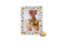 Kovový svatební fotorámeček 13x18 L´AMOUR gold
